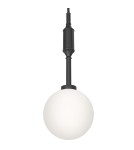 Pendant lamps spheres - Orlicki Design Ero I Nero B White Opal + Matte Black OR85037 - product 1