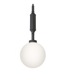 Pendant lamps spheres - Orlicki Design Ero I Nero A White Opal + Matte Black OR85020 - product 1