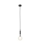 Pendant lamps spheres - Orlicki Design Ero I Nero A White Opal + Matte Black OR85020 - product 2