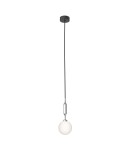 Pendant lamps spheres - Orlicki Design Ero I Cromo A White Opal + Chrome OR84962 - product 2