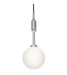 Pendant lamps spheres - Orlicki Design Ero I Cromo B White Opal + Chrome OR84979 - product 1