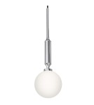 Pendant lamps spheres - Orlicki Design Ero I Cromo C White Opal + Chrome OR84986 - product 1