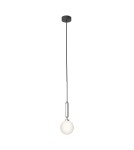 Pendant lamps spheres - Orlicki Design Ero I Cromo C White Opal + Chrome OR84986 - product 5
