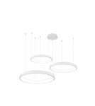 Pendant lamps circles - Azzardo AGNES PENDANT 38+58+78 DIMM CCT SWITCH WH Pendant with Dimmable and Light Colour Change Switch AZ5025 - product 1
