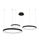 Pendant lamps circles - Azzardo AGNES PENDANT 38+58+78 DIMM CCT SWITCH BK Pendant with Dimmable and Light Colour Change Switch AZ5024 - product 1