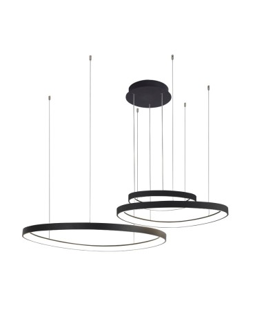 Azzardo AMANDA PENDANT 45+65+85 3000K BK Pendant Lamp AZ5027.