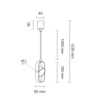 LED pendant lamps - Shilo FUROKU LED 6W 600lm CRI90 black pendant 7936 - product 2