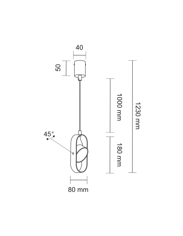 LED pendant lamps - Shilo FUROKU LED 6W 600lm CRI90 black pendant 7936 - product kolory-swiatla.pl 2