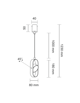 Shilo FUROKU LED 6W 600lm CRI90 czarny wisząca 7936 - produkt 2