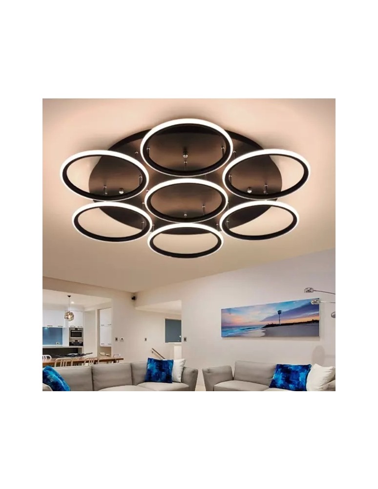 Ring ceiling lamps - Altavola Design: Plafond Led Circles 7 black out 3k  - product kolory-swiatla.pl 2