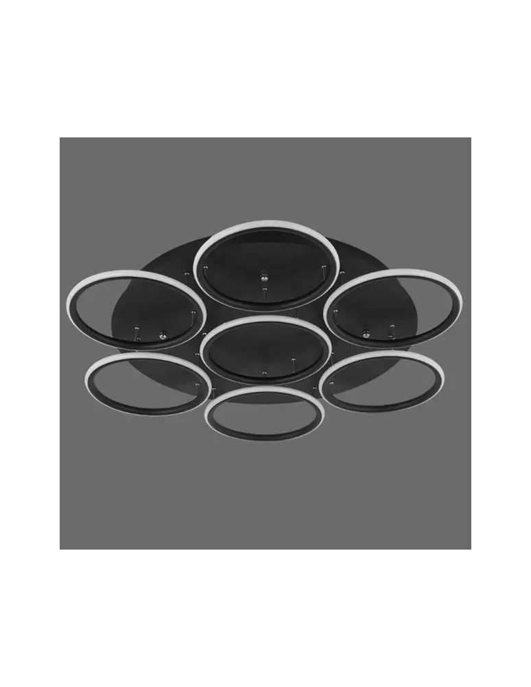 Ring ceiling lamps - Altavola Design: Plafond Led Circles 7 black out 3k  - product kolory-swiatla.pl 4