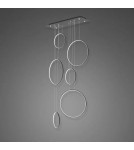 Pendant lamps circles - Altavola Design: Led Circles Pendant Lamp No. 8 black 90 cm in 4k  - product 1