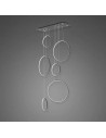 Altavola Design: Lampa wisząca Ledowe Okręgi No. 8 czarny 90 cm in 4k 