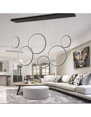 Altavola Design: Led Circles Lamp no. 8 black 180 cm in 4k  - product 2