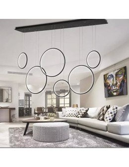 Altavola Design: Led Circles Lamp no. 8 black 180 cm in 4k  - product 2