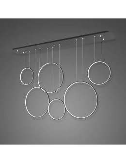 Altavola Design: Lampa wisząca Ledowe Okręgi no. 8 czarna 180 cm in 3k