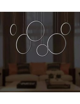 Altavola Design: Lampa wisząca Ledowe Okręgi no. 8 czarna 180 cm in 3k - produkt 2