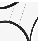 Pendant lamps circles - Altavola Design: Led Circles pendant lamp no. 8 black 180 cm in 3k  - product 5