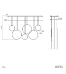 Pendant lamps circles - Altavola Design: Led Circles pendant lamp no. 8 black 180 cm in 3k  - product 10