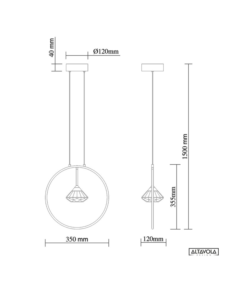 Single pendant lamps - Altavola Design TIFFANY No. 1 Pendant Lamp.  - product kolory-swiatla.pl 12