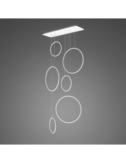 Altavola Design: Lampa wisząca Ledowe Okręgi No. 8 - 90 cm in 3k biała 