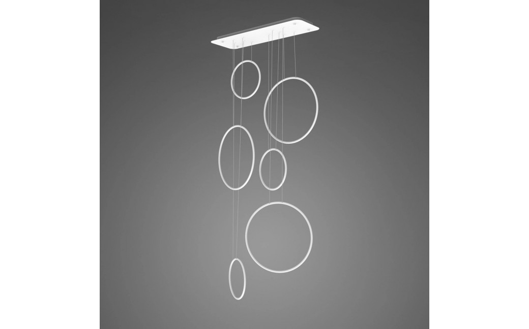 Altavola Design: Lampa wisząca Ledowe Okręgi No. 8 - 90 cm in 3k biała 