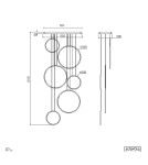 Pendant lamps circles - Altavola Design: Led Circles Pendant Lamp No. 8 - 90 cm in 3k white  - product 2