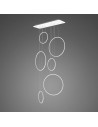 Altavola Design: Lampa wisząca Ledowe Okręgi No. 8 - 90 cm in 3k biała_ściemnialna 