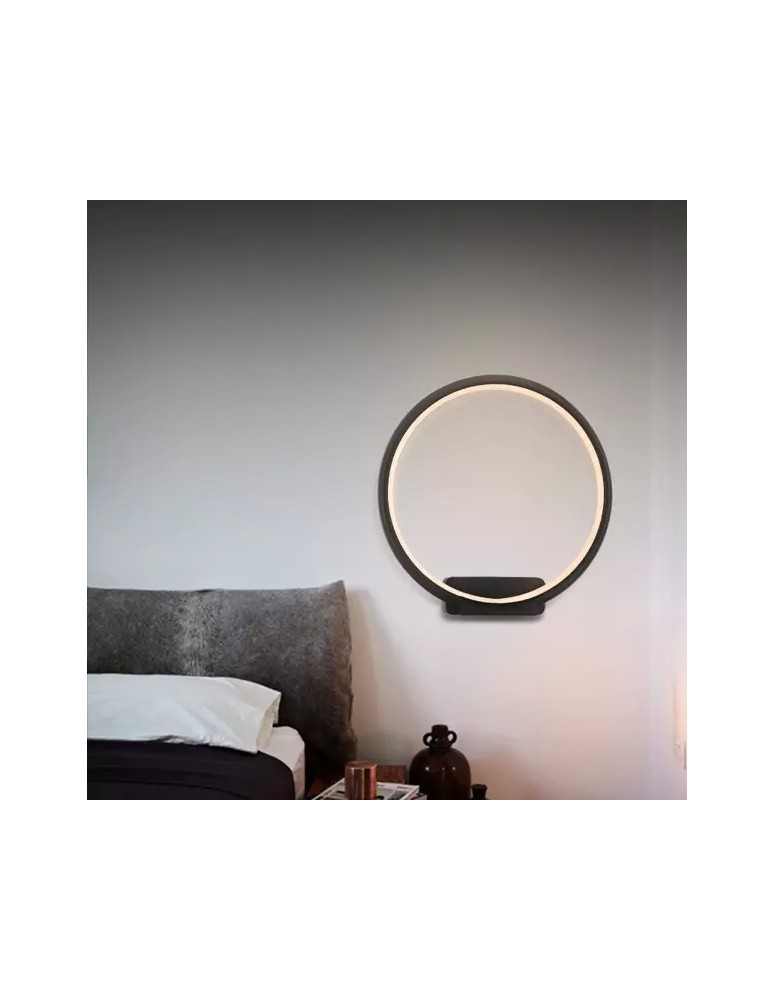 Ring wall lamps - Altavola Design: Led Circles wall lamp no. 1 in 3k black  - product kolory-swiatla.pl 5