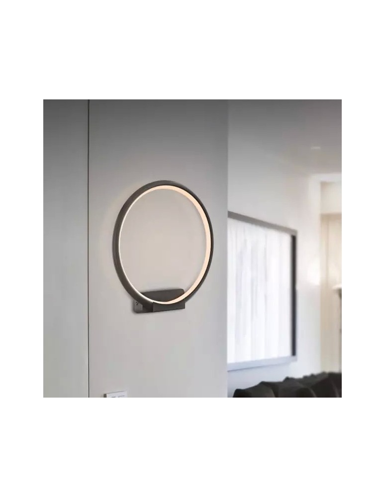 Ring wall lamps - Altavola Design: Led Circles wall lamp no. 1 in 3k black  - product kolory-swiatla.pl 6
