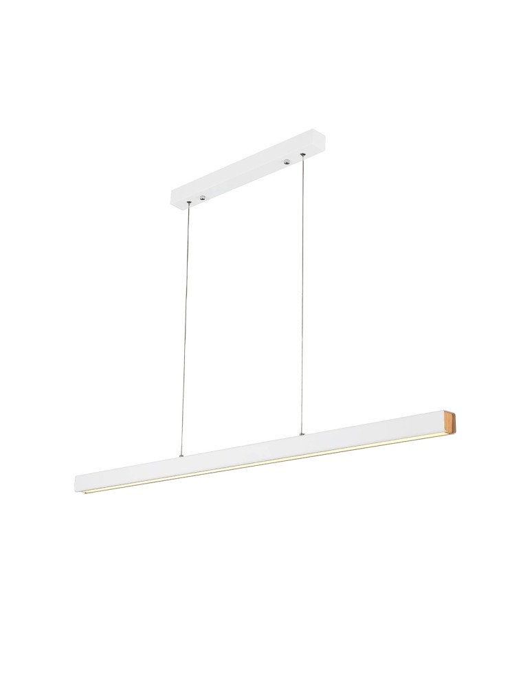 Pendant lamps over desk - Altavola Design LINEAR pendant lamp 100cm white 3k  - product kolory-swiatla.pl 1