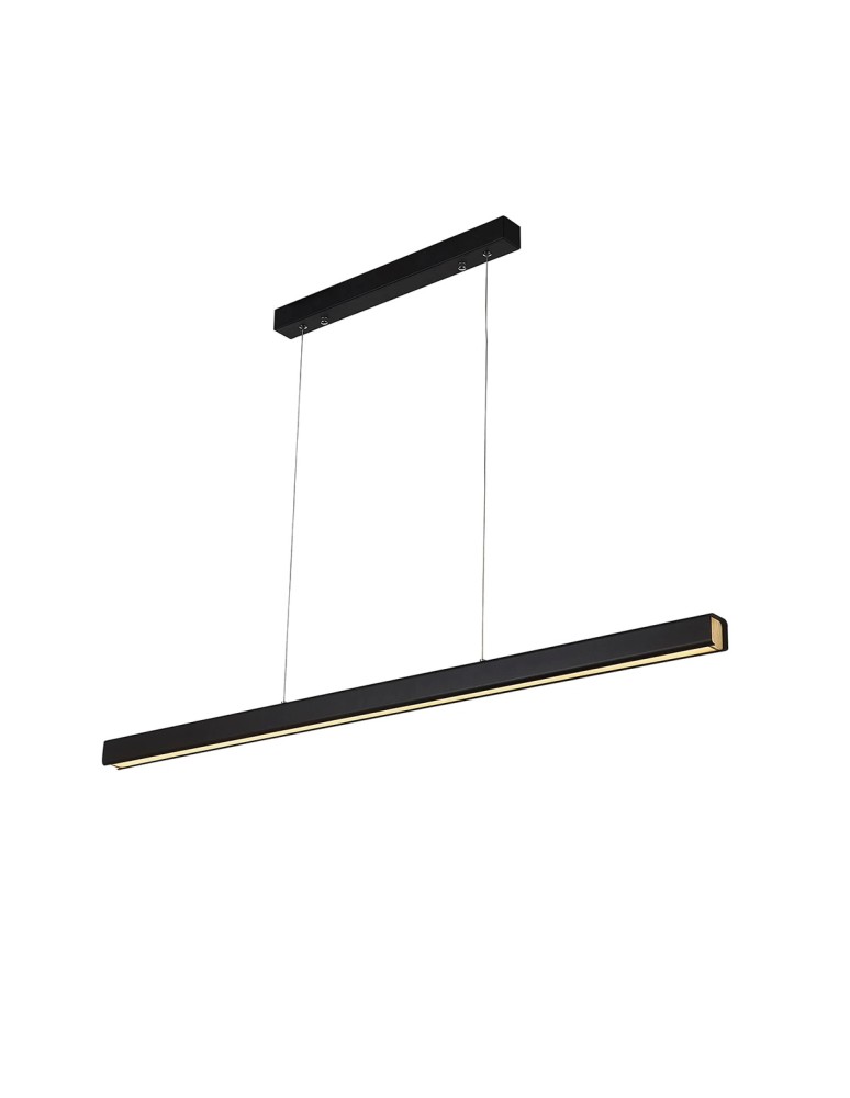 Pendant lamps over desk - Altavola Design LINEAR pendant lamp 100cm black 3k  - product kolory-swiatla.pl 1