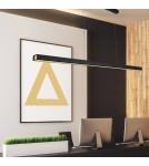 Pendant lamps over desk - Altavola Design LINEAR 120cm black 3k pendant lamp  - product 3