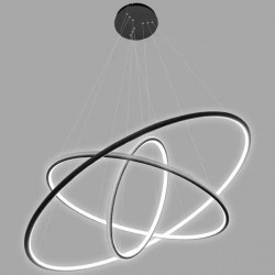 Altavola Design Lampa wisząca Ledowe Okręgi No.3 śr.100 cm in 4k czarna
