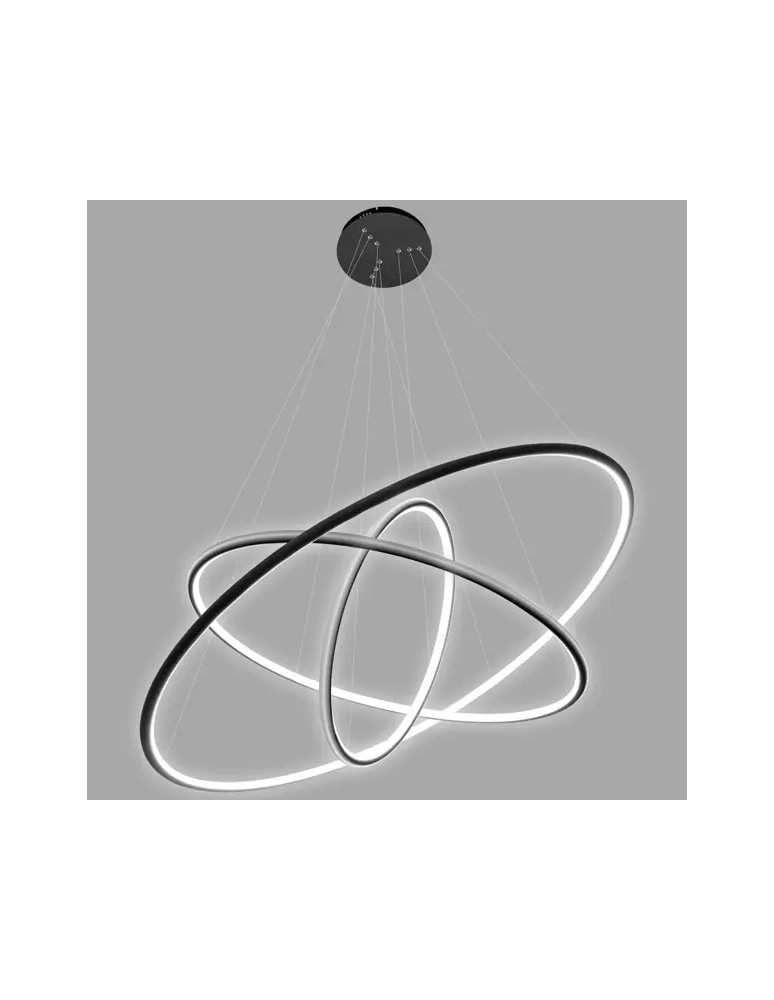 Pendant lamps circles - Altavola Design Led Circles Pendant Lamp No.3 dia.100 cm in 4k black  - product kolory-swiatla.pl 1