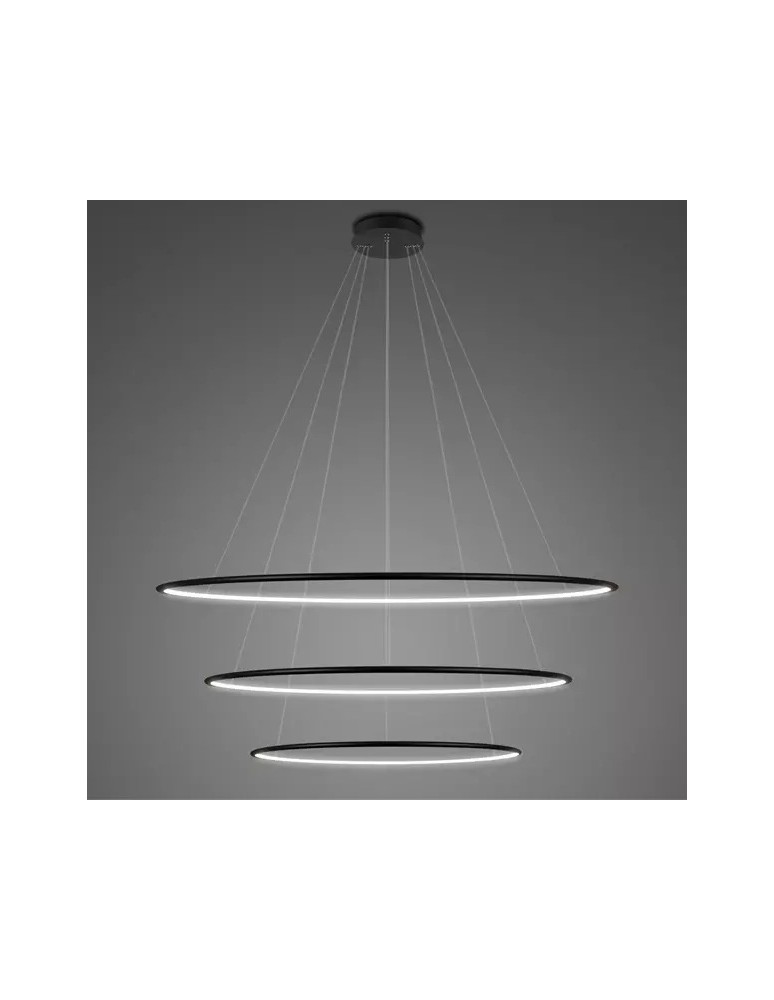 Pendant lamps circles - Altavola Design Led Circles Pendant Lamp No.3 dia.100 cm in 4k black  - product kolory-swiatla.pl 2