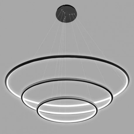 Altavola Design Lampa wisząca Ledowe Okręgi No.3 Φ100 cm in 4k czarna 