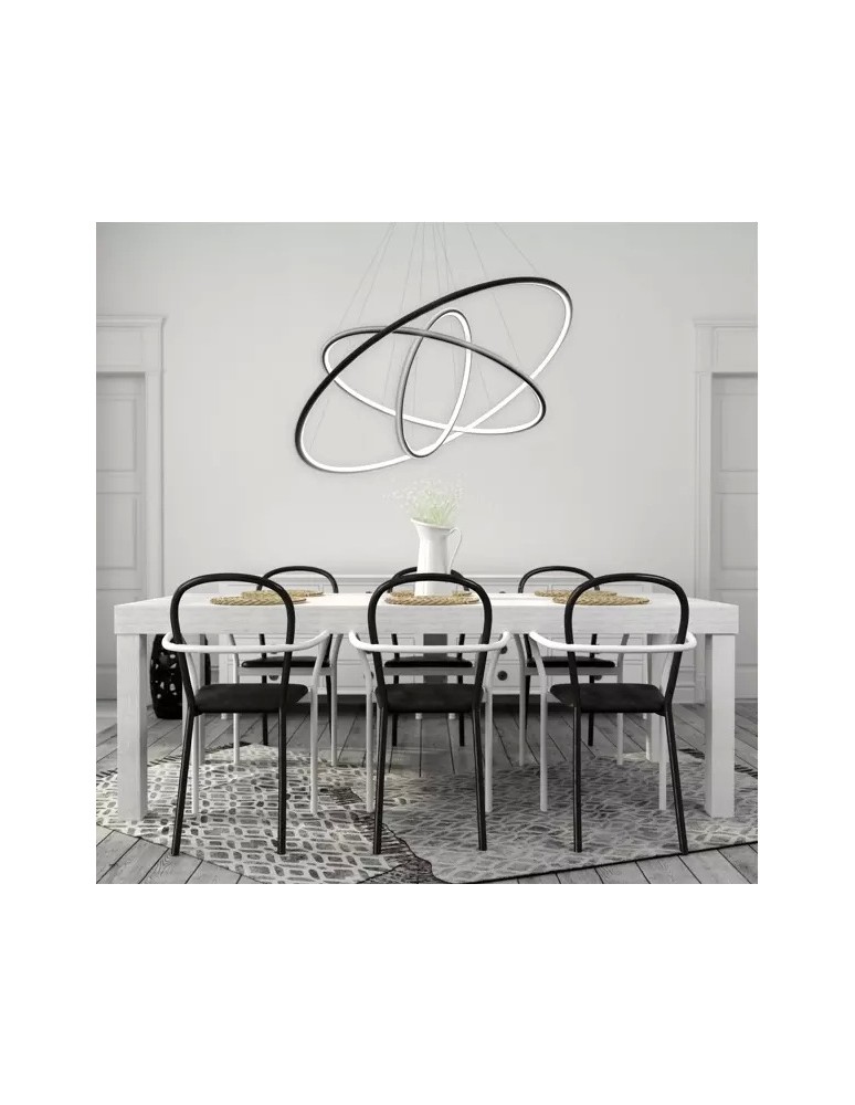 Pendant lamps circles - Altavola Design Led Circles Pendant Lamp No.3 dia.100 cm in 4k black  - product kolory-swiatla.pl 6