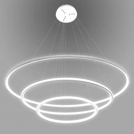 Altavola Design Lampa wisząca Ledowe Okręgi No.3 Φ100 cm in 4k biała ściemnialna 