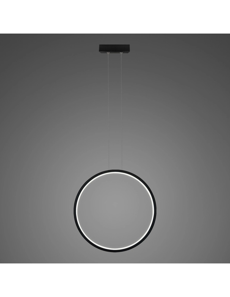 Pendant lamps circles - Altavola Design Led circles pendant lamp No.1 X dia.40 cm in 4k black  - product kolory-swiatla.pl 1