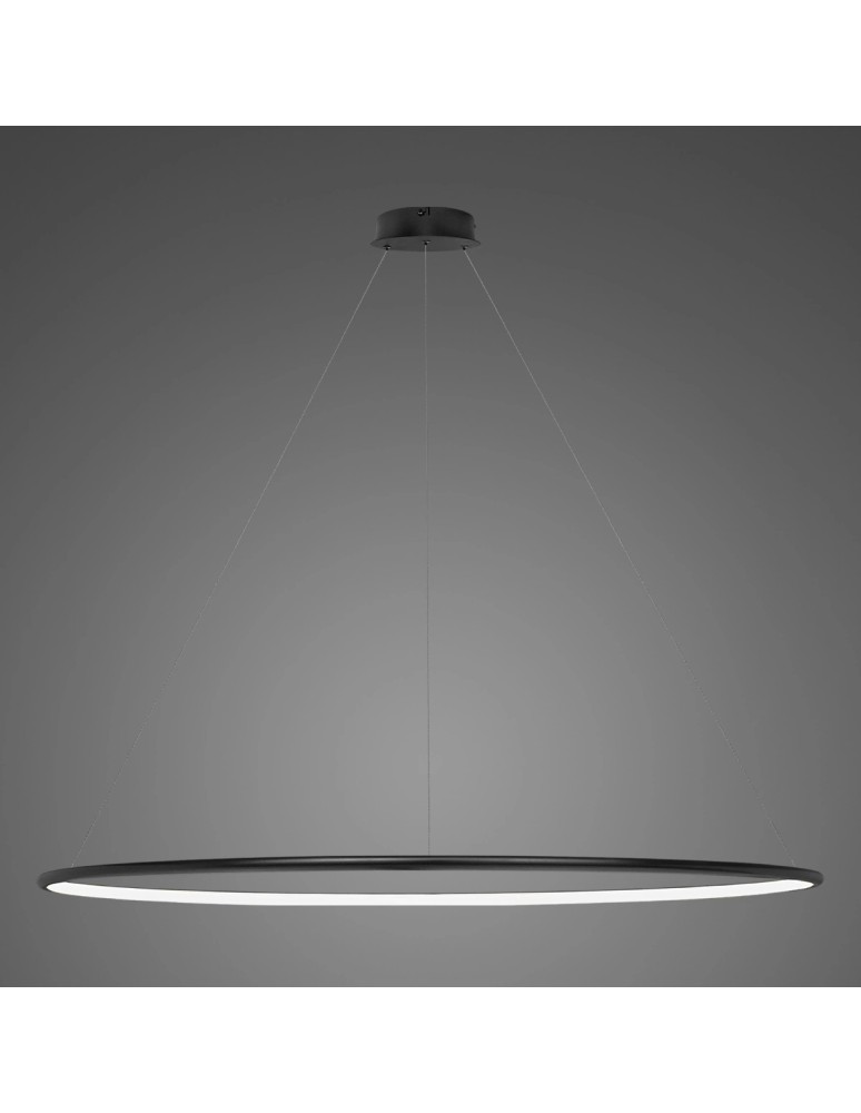 Pendant lamps circles - Altavola Design Led Circles Pendant Lamp No.1 dia.180 cm in 3k black  - product kolory-swiatla.pl 1