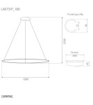 Pendant lamps circles - Altavola Design Led Circles Pendant Lamp No.1 dia.180 cm in 3k black  - product 3