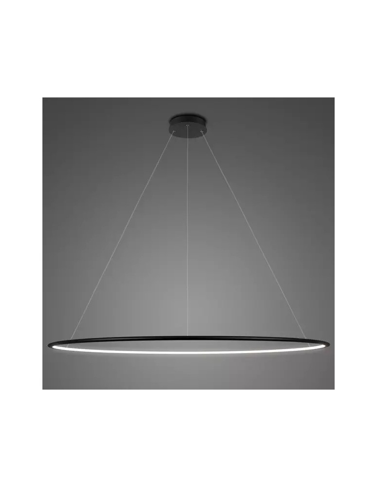 Pendant lamps circles - Altavola Design Led Circles Pendant Lamp No.1 Diameter 200 cm in 4k black  - product kolory-swiatla.pl 1