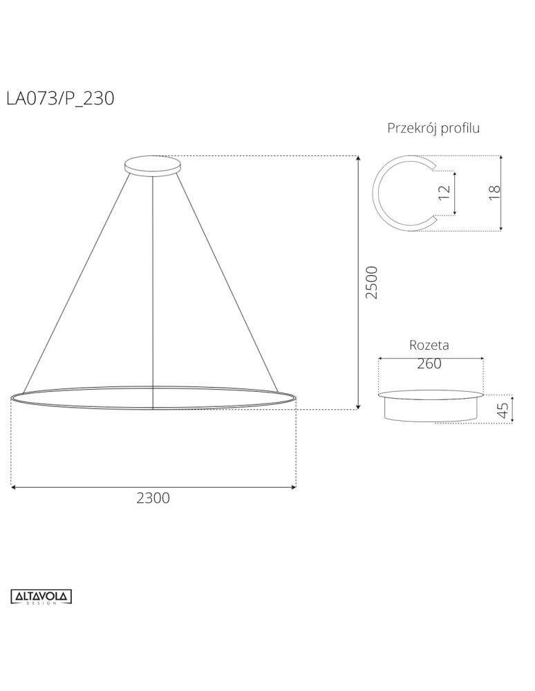 Pendant lamps circles - Altavola Design Led Circles Pendant Lamp No.1 ¶ 230 cm in 3k black  - product kolory-swiatla.pl 3