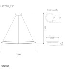 Pendant lamps circles - Altavola Design Led Circles Pendant Lamp No.1 ¶ 230 cm in 4k black  - product 3