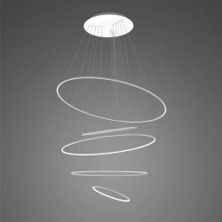 Altavola Design Lampa wisząca Ledowe okręgi No.5 śr.150 cm 3k biała ściemnialna