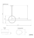 Pendant lamps over the island - Altavola Design LINEA No.2 pendant lamp ¶ 40 cm 3k white   - product 2