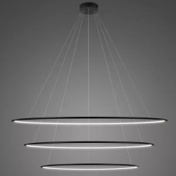 Altavola Design Lampa wisząca Ledowe Okręgi No.3 Φ180 cm in 4k czarna 