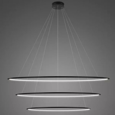 Altavola Design Lampa wisząca Ledowe Okręgi No.3 Φ180 cm in 4k czarna 