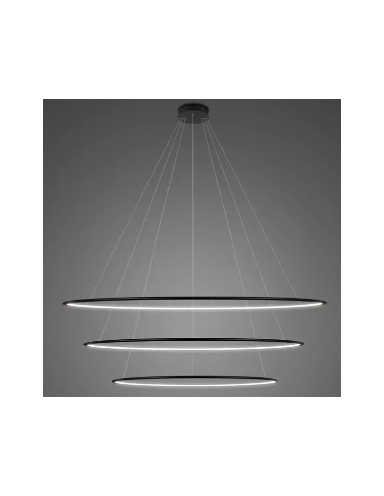 Pendant lamps circles - Altavola Design Led Circles Pendant Lamp No.3 dia.180 cm in 4k black  - product kolory-swiatla.pl 1